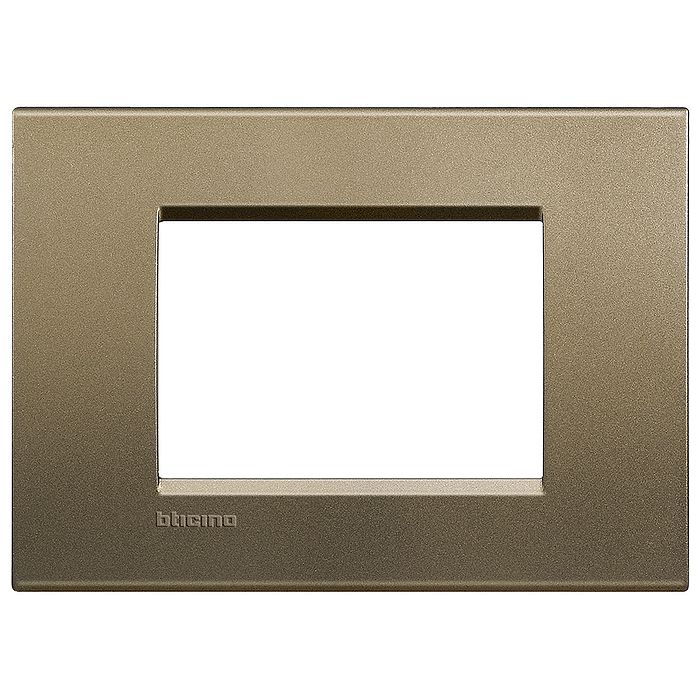 Рамка 3 модуля BTicino LIVING LIGHT, коричневый шелк, LNA4803SQ