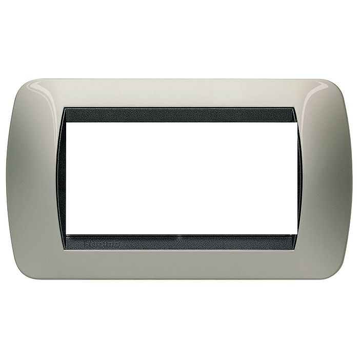 Рамка 4 модуля BTicino LIVING LIGHT, светлый титан, L4804TC