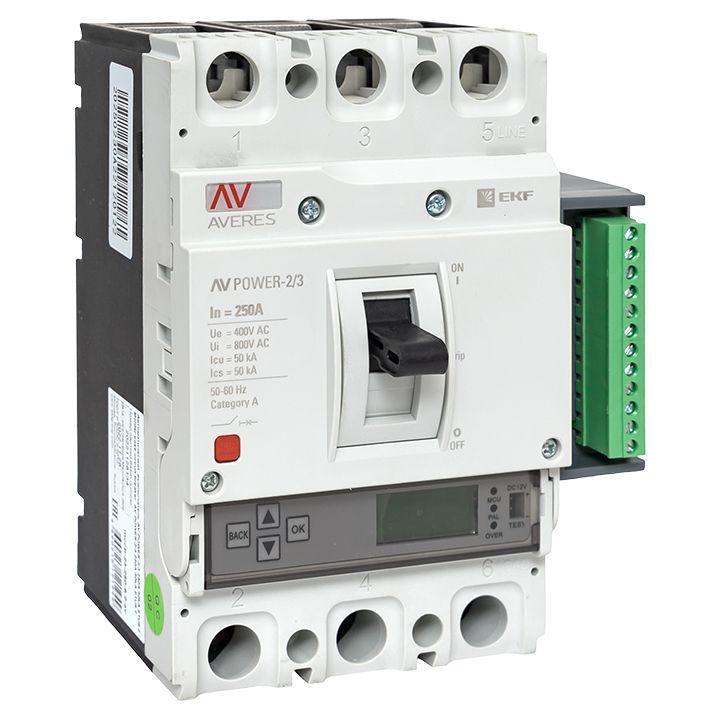 Выключатель автоматический 3п 250А 50кА AV POWER-2/3 ETU6.2 AVERES EKF mccb-23-250-6.2-av