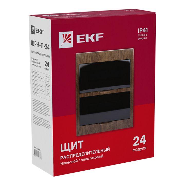 Щит ЩРН-П-24 IP41 темное дерево PROxima EKF pb40-n-24-dark