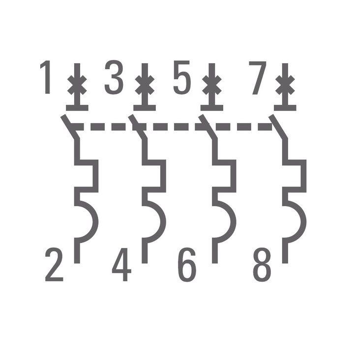 Выключатель автоматический модульный 4п C 50А 4.5кА ВА 47-63 PROxima EKF mcb4763-4-50C-pro