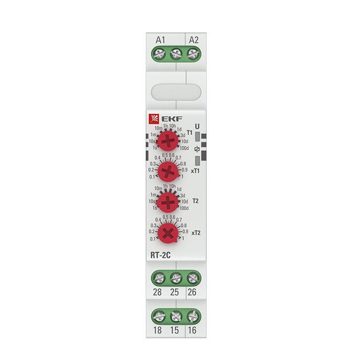 Реле времени RT-2C 2 регулир. порога времени 2 исп. конт. EKF rt-2c